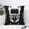 Domo Kun Хэллоуин Скелет Квадратные Наволочки Мем Подушка Чехол На Молнии Декоративная Подушка Чехол для Дома 18"x18"