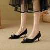 Yuanlitong 2025 осень новые туфли на высоком каблуке женские с изысканным чувством темпераментные одинарные туфли на тонком каблуке женская обувь с острым носком