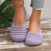 Модные Новые Женские Туфли-балетки с Закрытым Носком, Однотонные Вязаные Слипоны, Повседневные Дышащие Балетки, Женские Туфли-лоферы