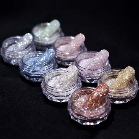 Порошок для сверления ногтей, блестящий, быстросохнущий, блестящий, DIY маникюр, алмазный кристаллический порошок для женщин