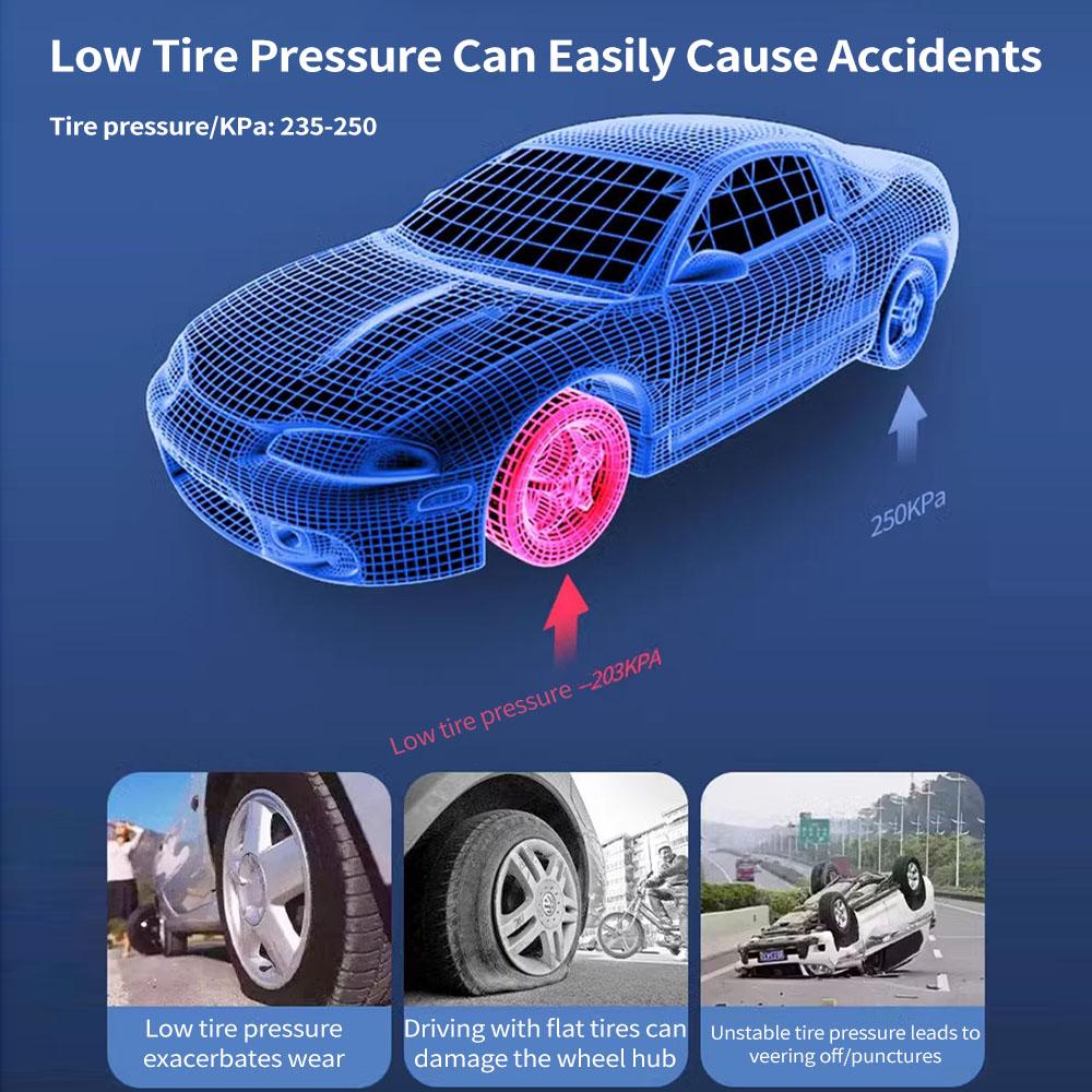 Портативный воздушный компрессор, беспроводной электрический насос для накачивания шин, пусковое устройство 8000 мАч 1000 А и воздушный насос