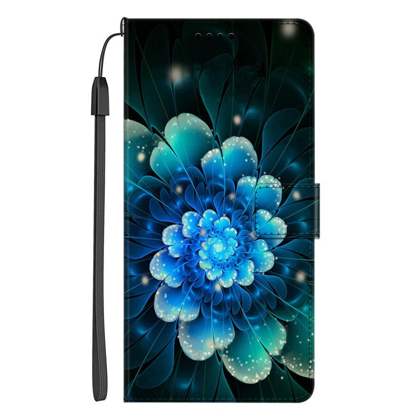 Защитный Роскошный Кожаный Чехол-Книжка на Магните Для Xiaomi Mi 11 Ultra с Рисунком Цветка Ударопрочный Чехол-Обложка Capa