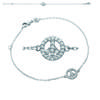 [K3410] - Silver Bracelet 'Peace' Silver White (rhodium-plated) - 8 Mm