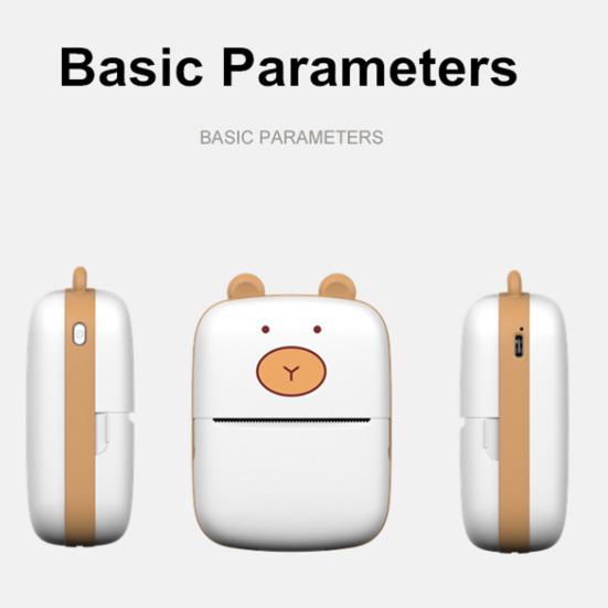 Портативный беспроводной принтер для путешествий, совместимый с Bluetooth, термопринтер без чернил для IOS