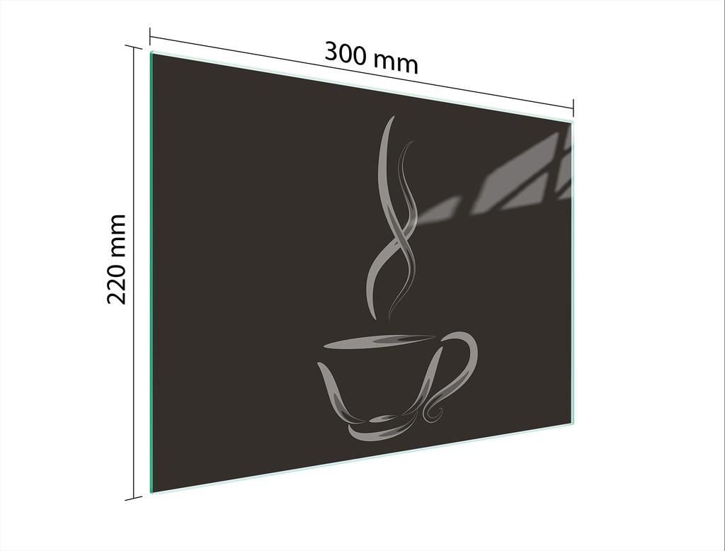 СТЕКЛЯННАЯ ДОСКА ДЛЯ РЕЗКИ 30x22 КОФЕ