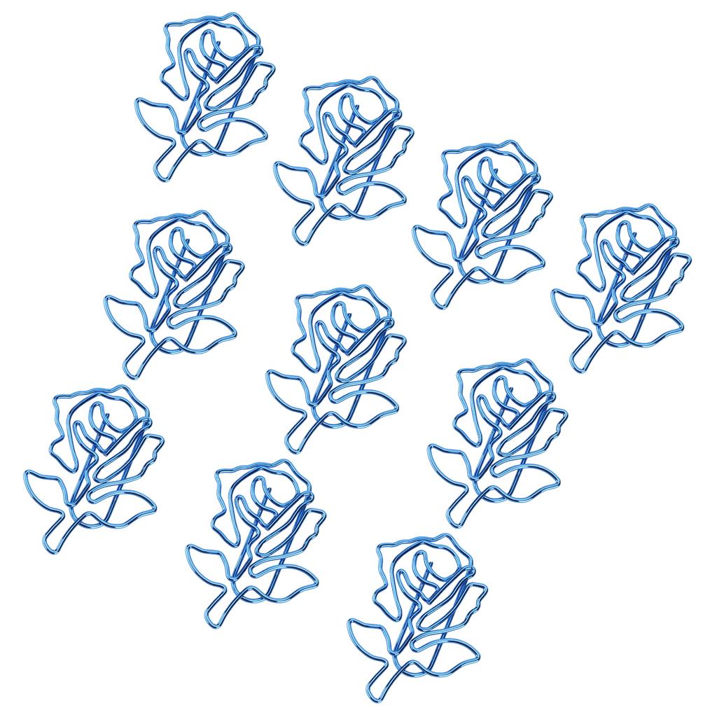 10 шт. скрепки синие в форме страниц, железные этикетки для закладок, блокнотов, ежедневников