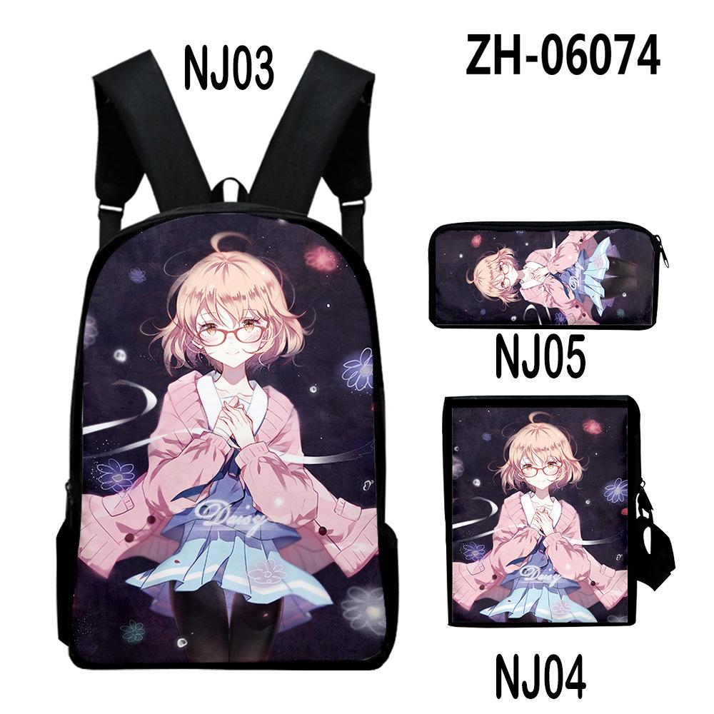 Классический Beyond the Boundary 3D-печать 3 шт./комплект школьные рюкзаки для учеников рюкзак для ноутбука рюкзак-слинг сумка-пенал