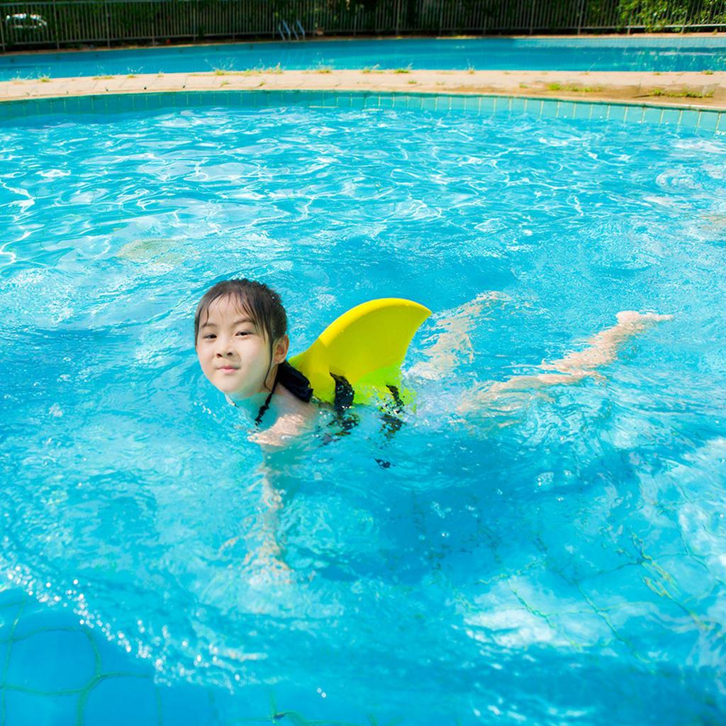 Fin for Kids Swimming Aid Flotation Device for Toddler Children Pool Lesson Training Orange