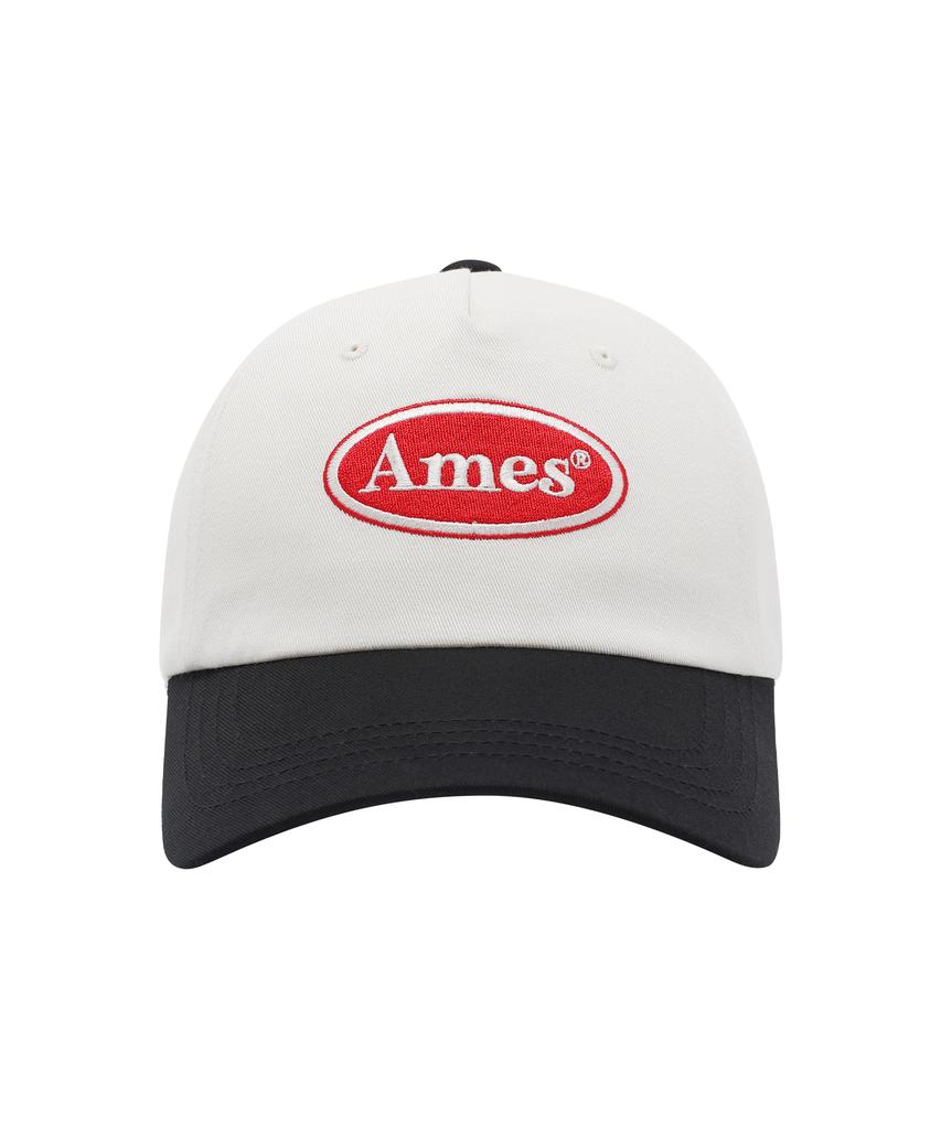 Кепка-бейсболка AMES-WORLDWIDE с двуцветным символом-логотипом, цвет кремовый