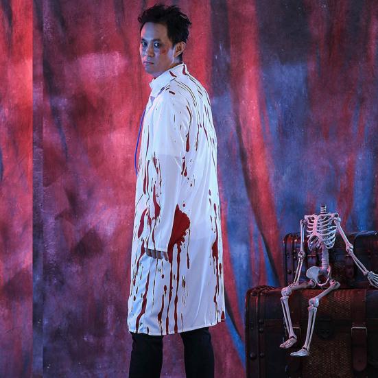 Хэллоуин Ужас Кровь Медсестра Костюм Женский Мужской Костюм Доктора Пара Праздник Террор Косплей Хэллоуин Ролевая Игра Костюм