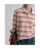 8SECONDS Striped Collar Rugby T-Shirt Red