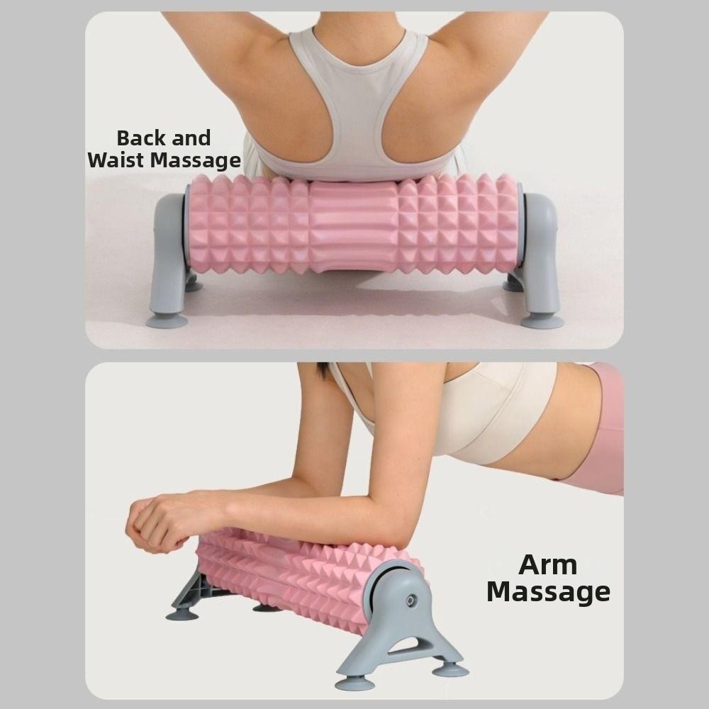Non-Slip Suction Cup Foam Roller Stable Deep Back Stretching Roller Yoga Practice