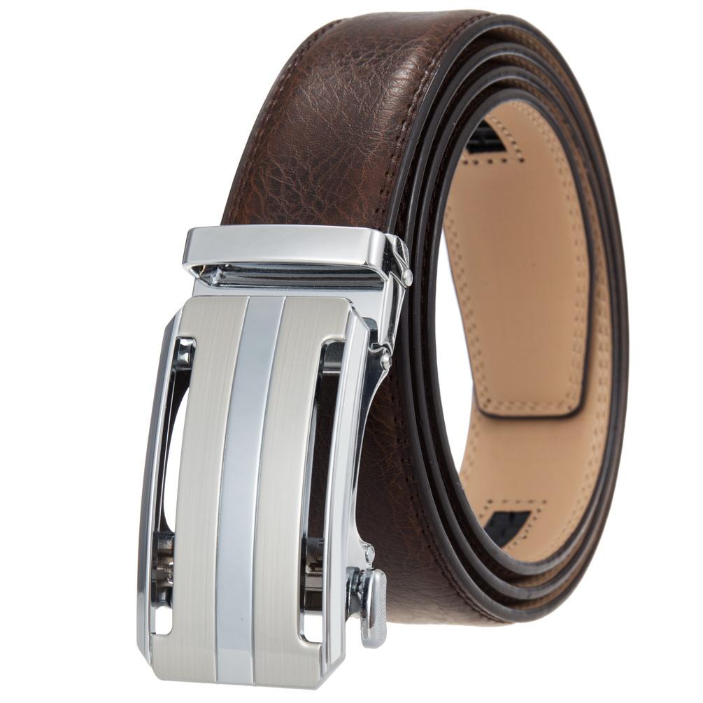 1 шт. Модный ремень с автоматической пряжкой, мужской ремень, двухслойная воловья кожа, ремень Ly36-35409-1
