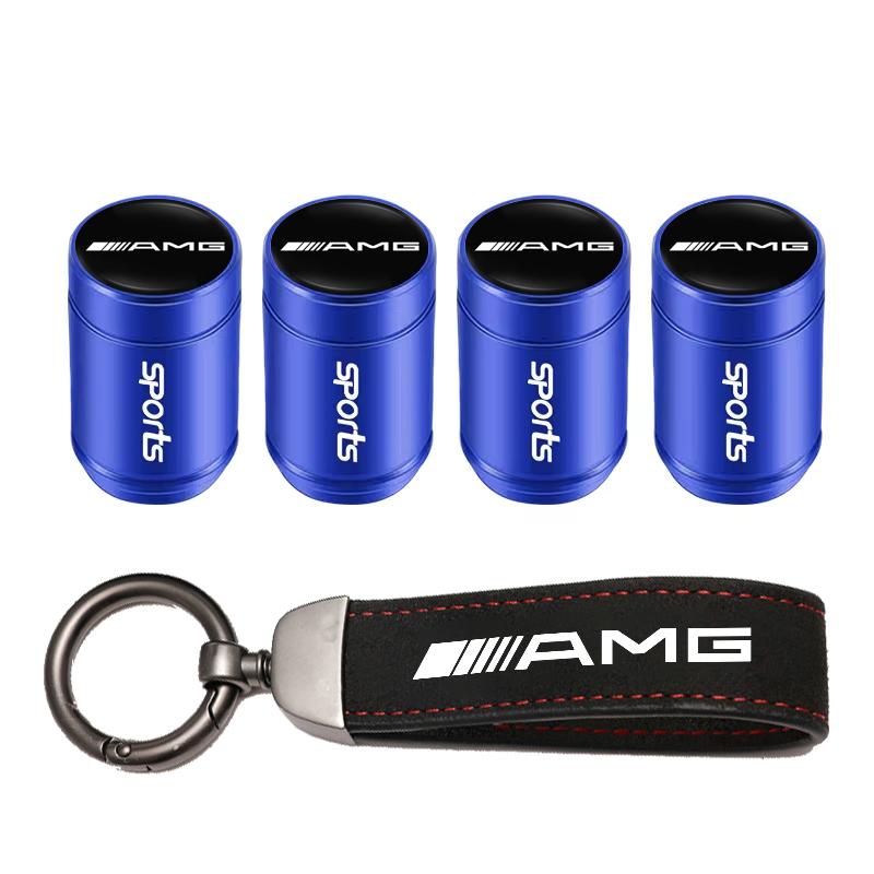 For Benz w2Car Tire Wheel Valve Caps Cover Suede Car Key Chain Ring Keychain For Mercedes Benz AMG W203 W206 W220 W205 W211 W212 W201 W168