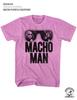Футболка взрослая Macho Man Ooold School неоновая фиолетовая меланжевая