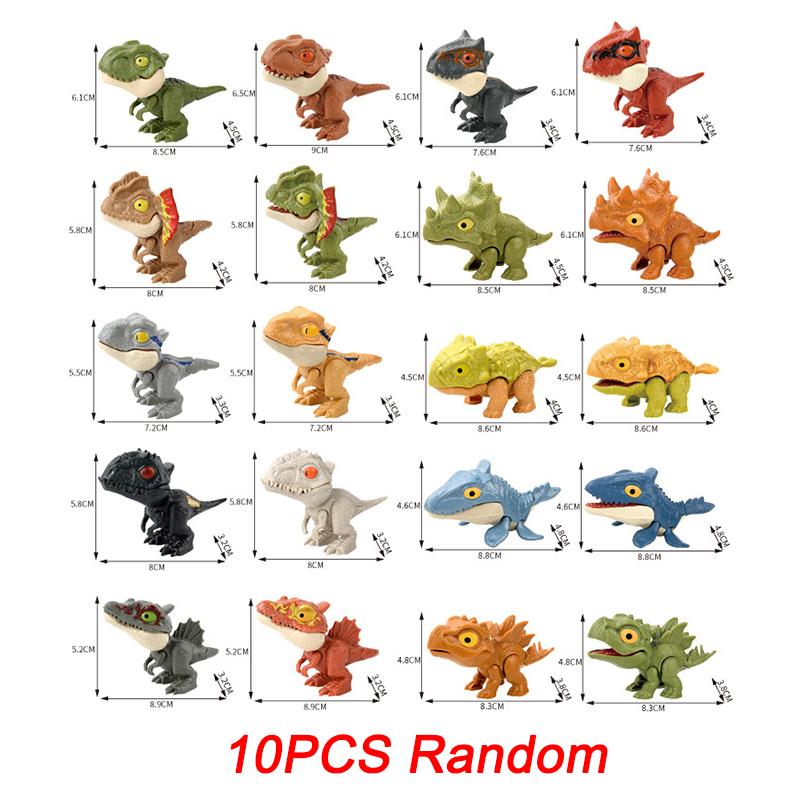 20-1PCS Finger Dinosaur Tricky Tyrannosaurus Finger-biting Dinosaurs Movable Joints Hand Doll Prop Dino Toys for Children Gifts