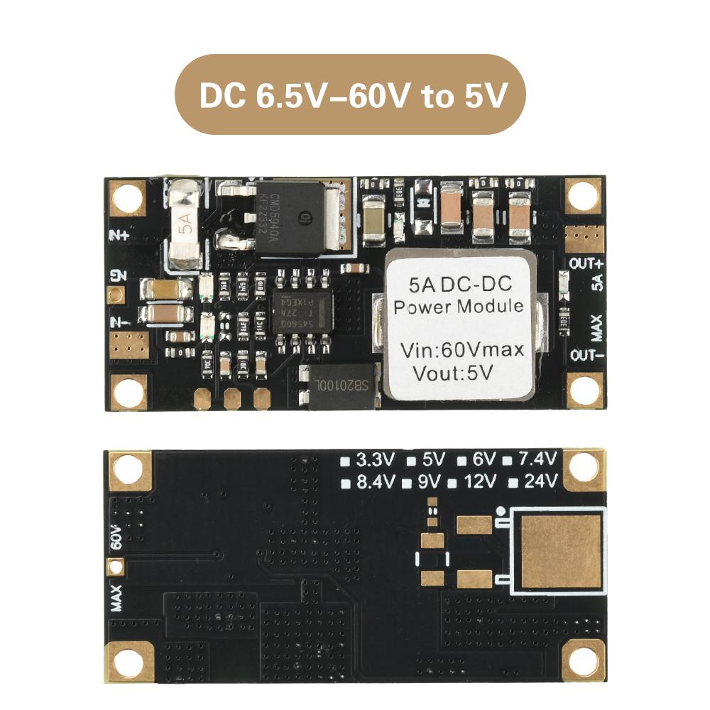DC-DC Buck Converter 6.5V-60V To 5V/12V DC Buck Power Module 5A 60W High-Power Step-down Power Supply Module Voltage Regulator