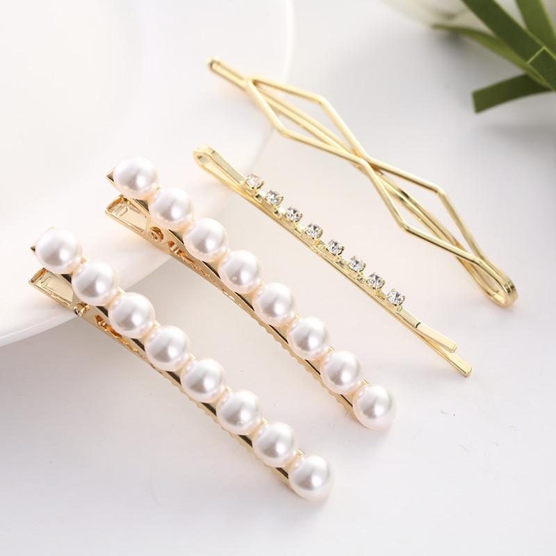 Korea Simple Metal Hairpins for Women Hollow Star Heart Shape Hair Clips Gold Color Hairgrip Hair Accessories