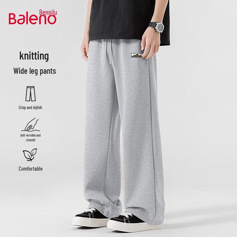 Baleno Men's Heavyweight Retro Wide-Leg Casual Pants