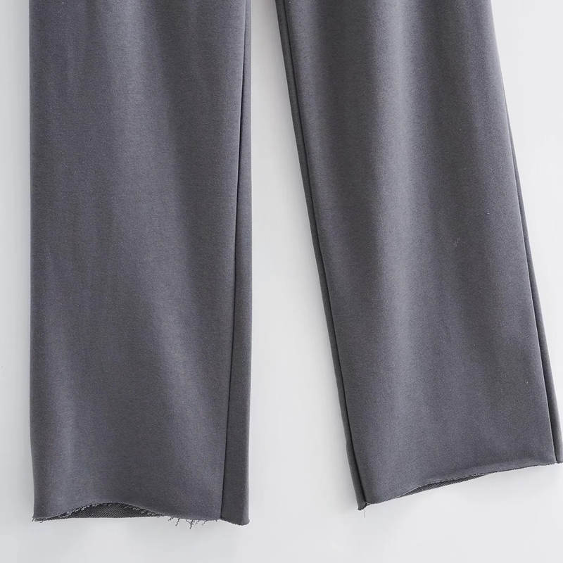 Женские брюки с высокой талией и карманами, длинный костюм, офисные женские элегантные брюки