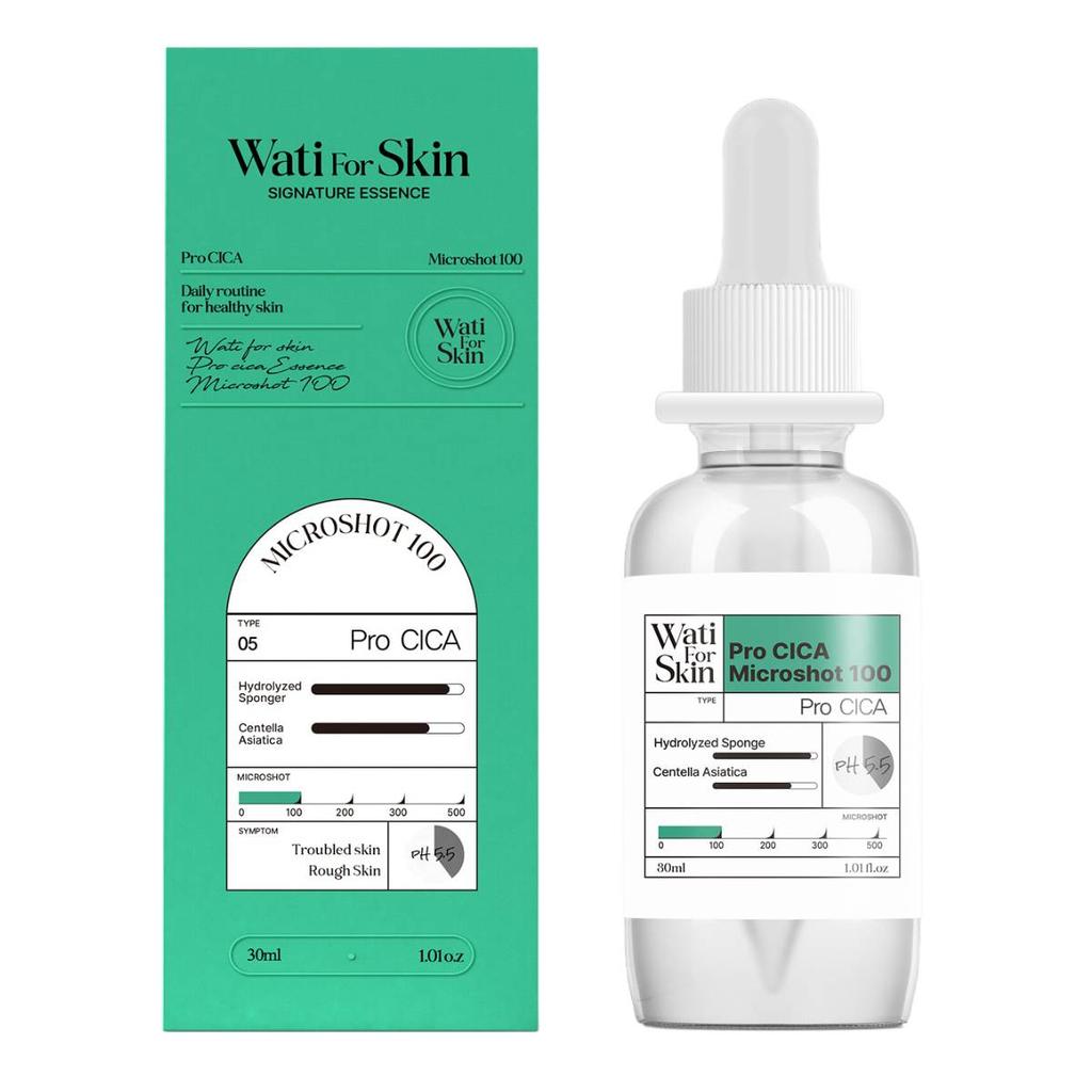 WATI FOR SKIN Skin Essence Microshot 100, 12 Types/ 30ml, Anti-Aging, Moisturizing, Korean Cosmetics, Kbeauty, Sample