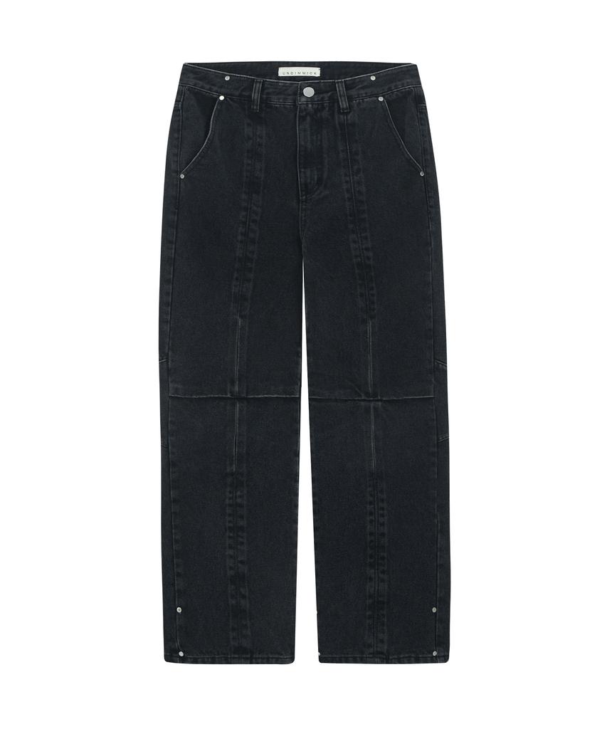 UNGIMMICK Flower Work Denim Pants (Black)