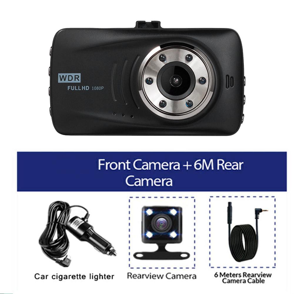Автомобильный видеорегистратор 1080P Full HD Видеорегистратор Камера заднего вида Двойной объектив GPS WiFi Видеорегистратор Ночное видение Парковочный монитор Черный ящик