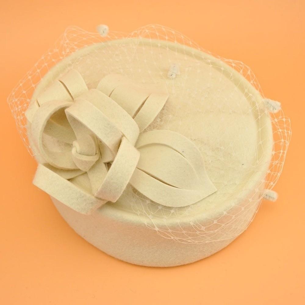 Solid Color Top Hat French Vintage Pillbox Hat New Headwear Gift