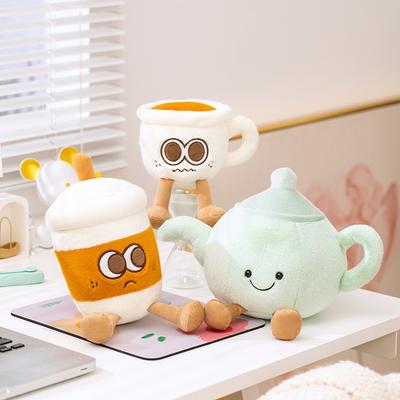 Забавная плюшевая чашка для кофе, кружка, чайник, игрушка, коллекционная бутылка, плюшевая игрушка, компаньон для путешествий для взрослых и детей, игра, домик, подарок на день рождения