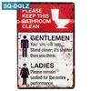 Vintage Metal Tin Sign Toilet  Pub Wall Decor Rustic Retro Bar Plaque Home Man Cave Garage Decor