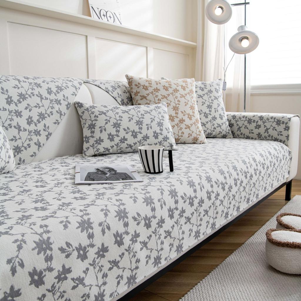 Nordic Chenille Sofa Cushion Non-Slip Four Seasons Universal Cover Simple Modern Fabric Craft Sofa Cover