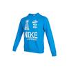 Nike Свитшот с круглым вырезом и принтом логотипа и букв, с длинными рукавами, детская толстовка, синяя DQ8821-435