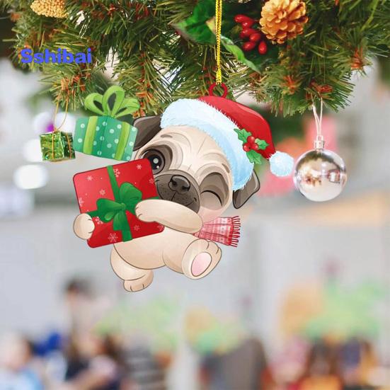 Рождественский кулон многоразовый изысканный креативный мопс в форме рождественской елки кулон для домашнего праздничного украшения