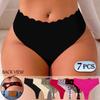 7 шт. Женские бесшовные стринги, нижнее белье, стринги без следов, с высокой посадкой, невидимые трусики, удобные, с вырезом в форме сердца для женщин