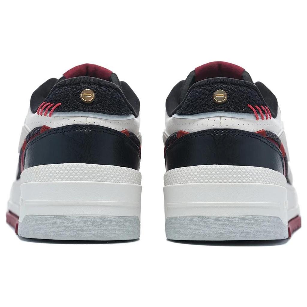 Li Ning 001 BTC Prm Износостойкие Дышащие Низкие Кеды для Скейтборда Мужские Белые Красные AGCT003-3