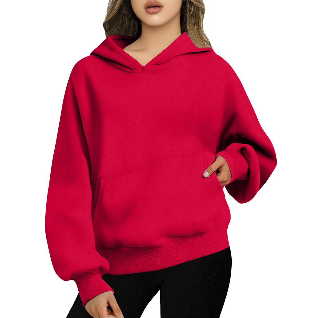 Women's Oversized Hoodies Fleece Sweatshirts Fashion Pullovers Winter Clothing
