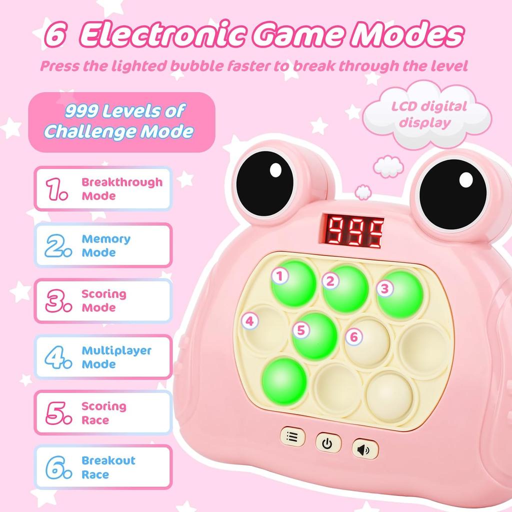 Fast Push Game Fidget Toys Pop Game Ручная игровая консоль с подсветкой Pop Game Сенсорные игрушки Fidget для детей