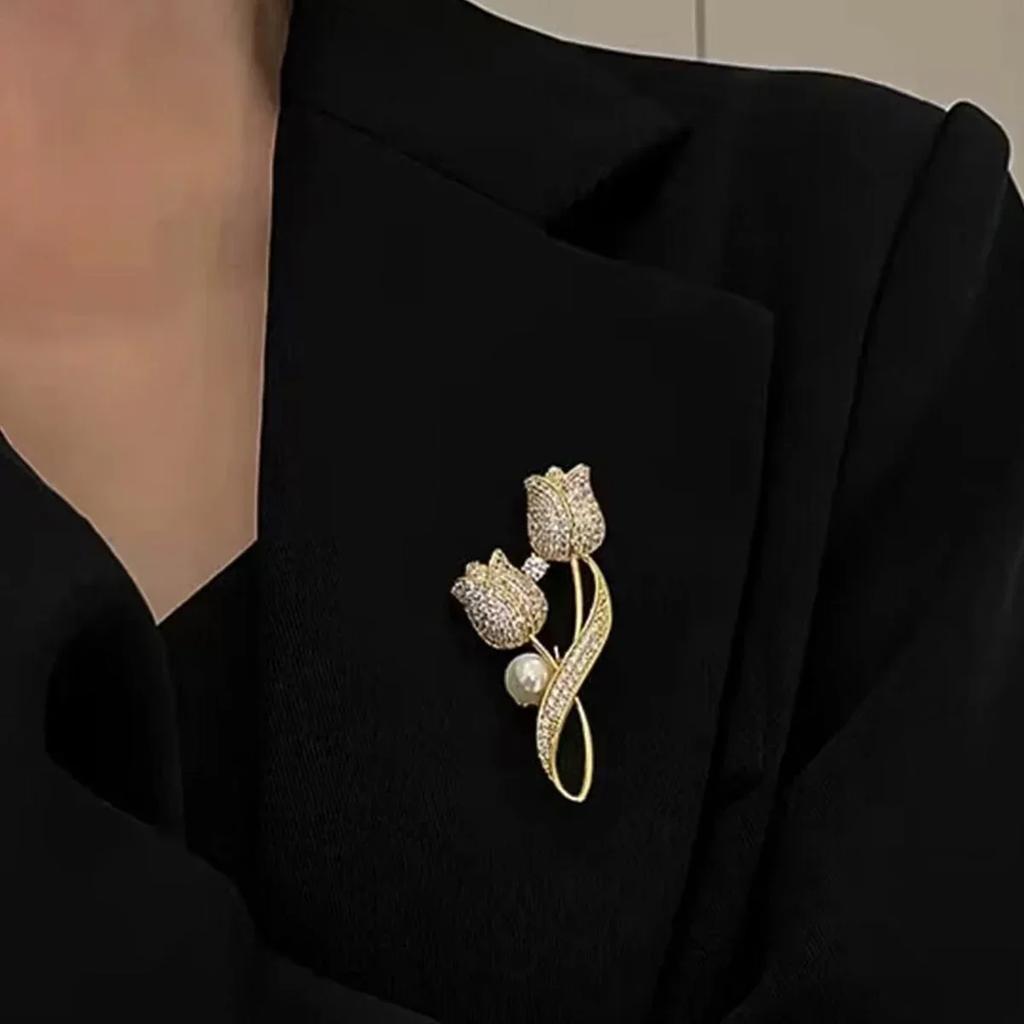 Цветочные броши из нержавеющей стали золотого цвета, гипоаллергенные, легкие, роскошные украшения для женщин, для повседневного ношения и вечеринок, летняя серия