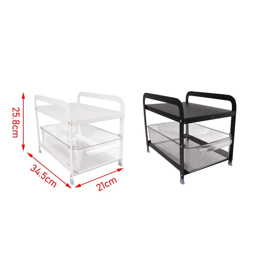 Carbon Steel Kitchen Sink Rack Anti Slip Foot Pull Out Drawer Basket for Kitchen Cabinet