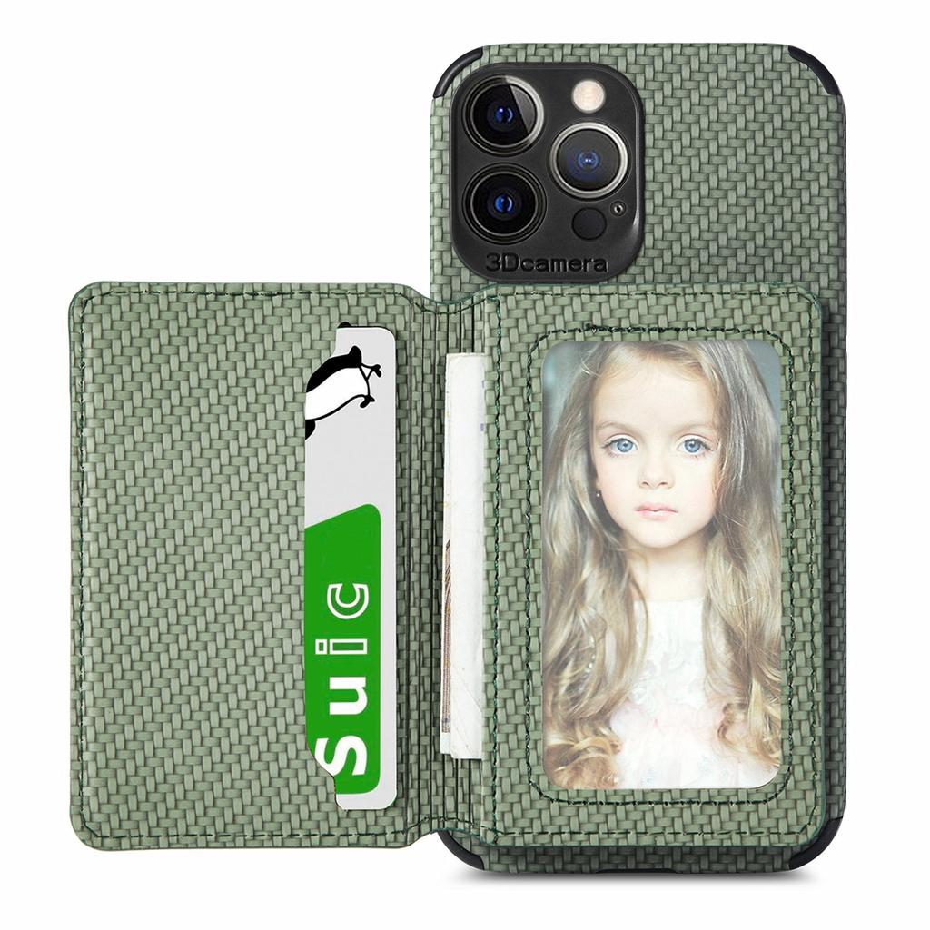 Чехол-кошелек из углеродного волокна для iPhone 14, 13, 12, 11/Samsung S23 S22 Ultra S21 S20 Fe A14 A34 A54 A13 A23 A33 A53 A32 A52, кожаный чехол с держателем кредитной карты