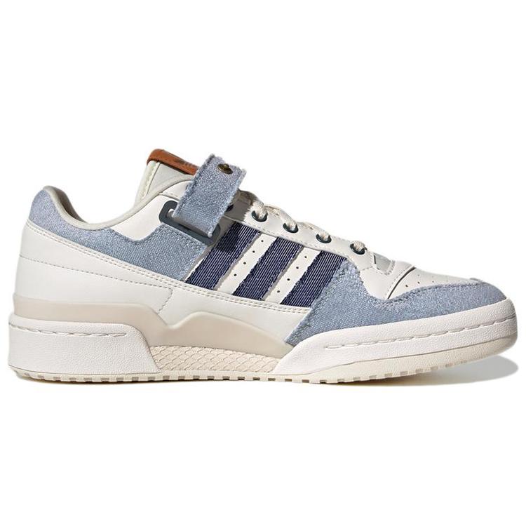 Adidas Originals FORUM Low Synthetic Leather Skateboard Low top Skateboard Shoes Unisex Denim Blue (Unisex) Skate Shoes HQ6334
