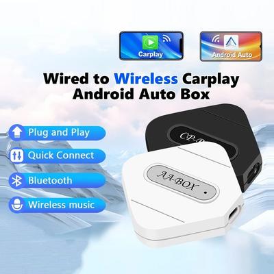 Беспроводной блок CarPlay, блок Android Auto, голосовой AI, GPS-адаптер Bluetooth, WIFI-конвертер CarPlay
