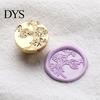 Miniature Seal Stamp Head Lily Floral Brass Wax Head, Cute Plant Themed Engraved Botanical Sealing for Journal Card Gift Wrapping Wedding Invitation