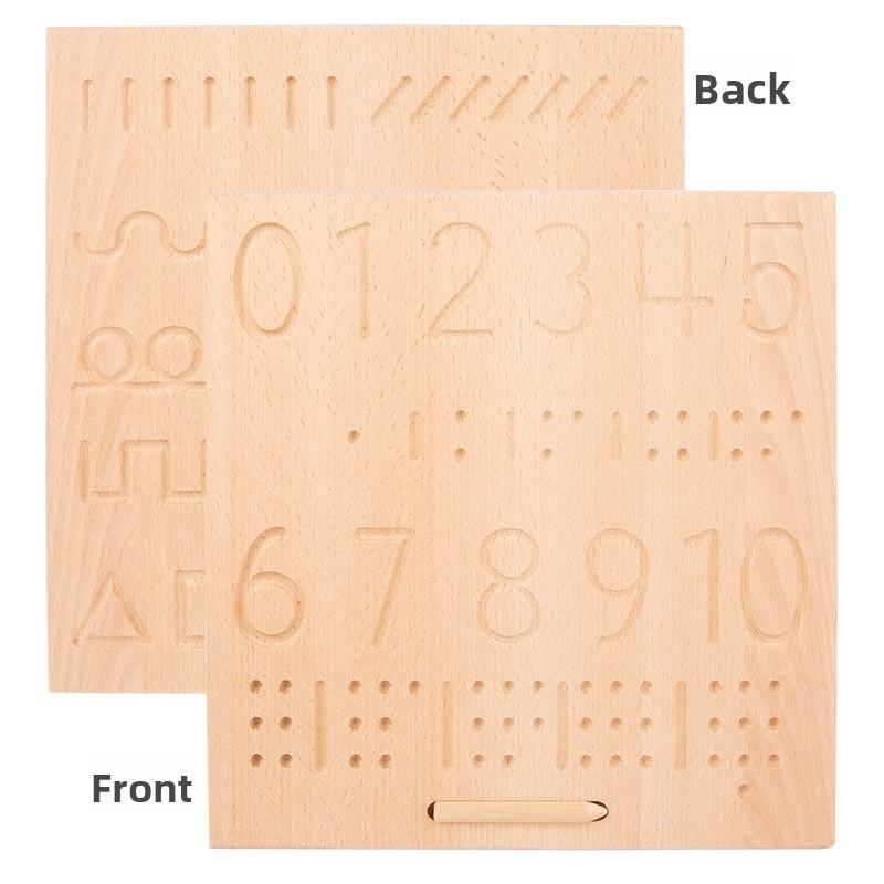 Деревянная азбука и цифры, пазл-доска для дошкольного образования и тренировки почерка