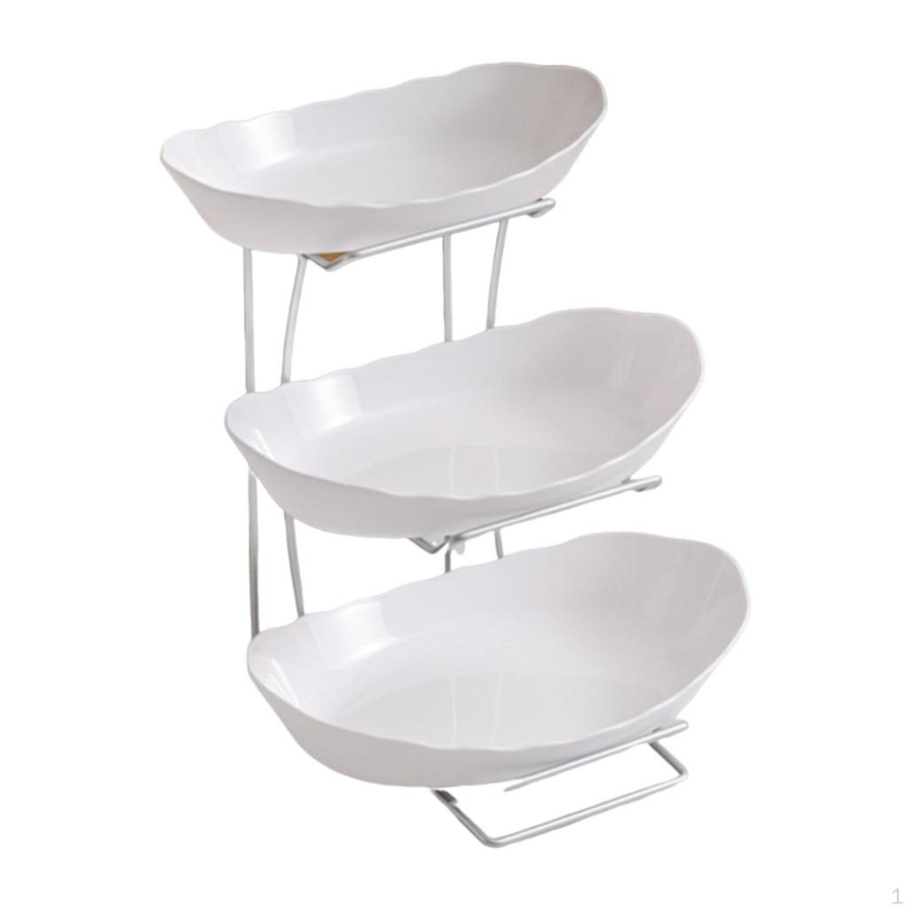 Многоярусная фруктовая корзина для столешницы с металлической подставкой для конфет и орехов