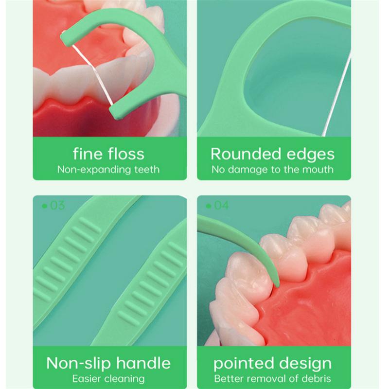 300/600/900PCS Mint Floss Stick - Disposable Floss Cleaning Stick - Toothpick to Remove Plaque and Food Residue - Oral Cleaning