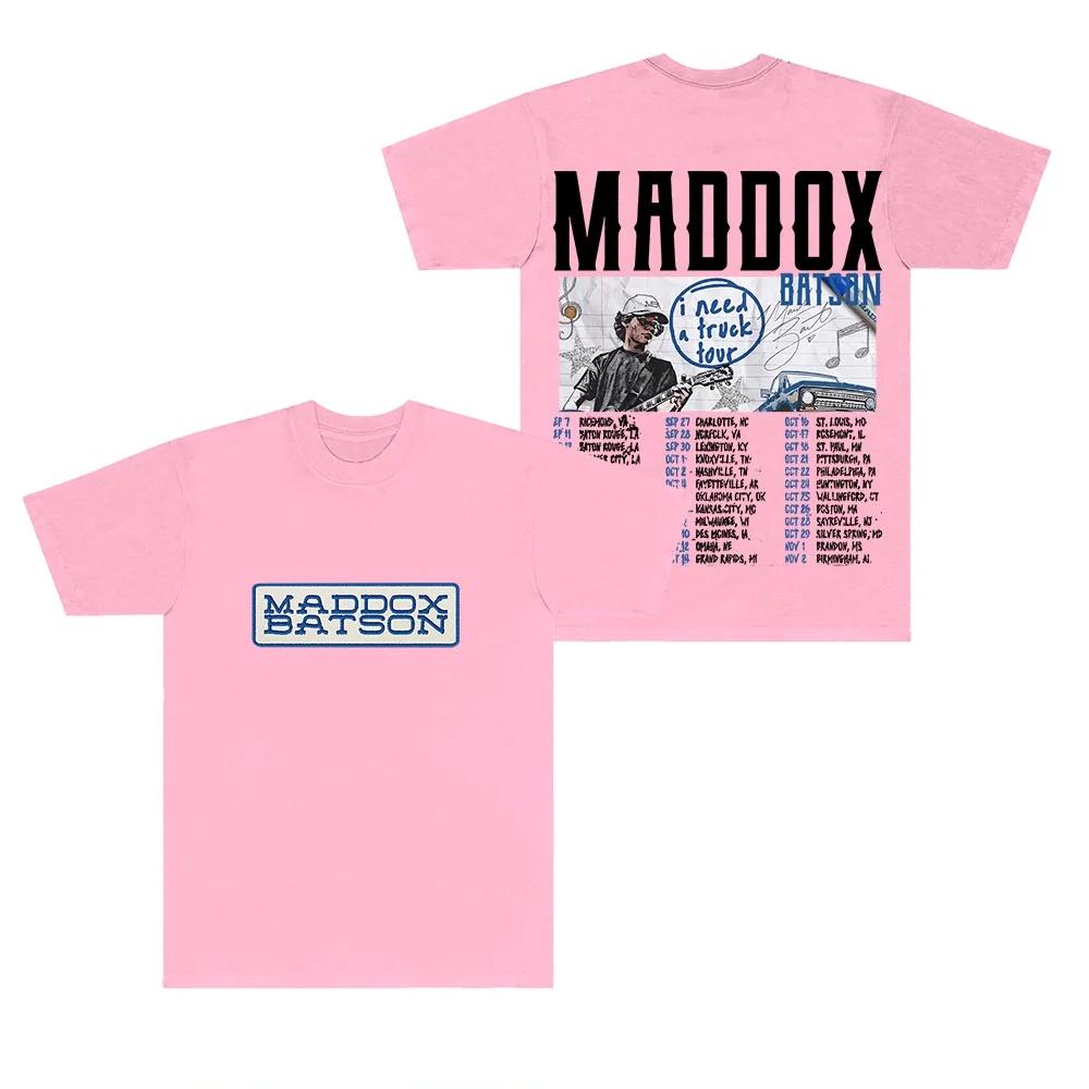 Maddox Batson TShirt Fashion 2025 I Need A Truck Tour 2025 Tshirt Unisex Crewneck Short Sleeve Cotton Tshirt Women Men Tees