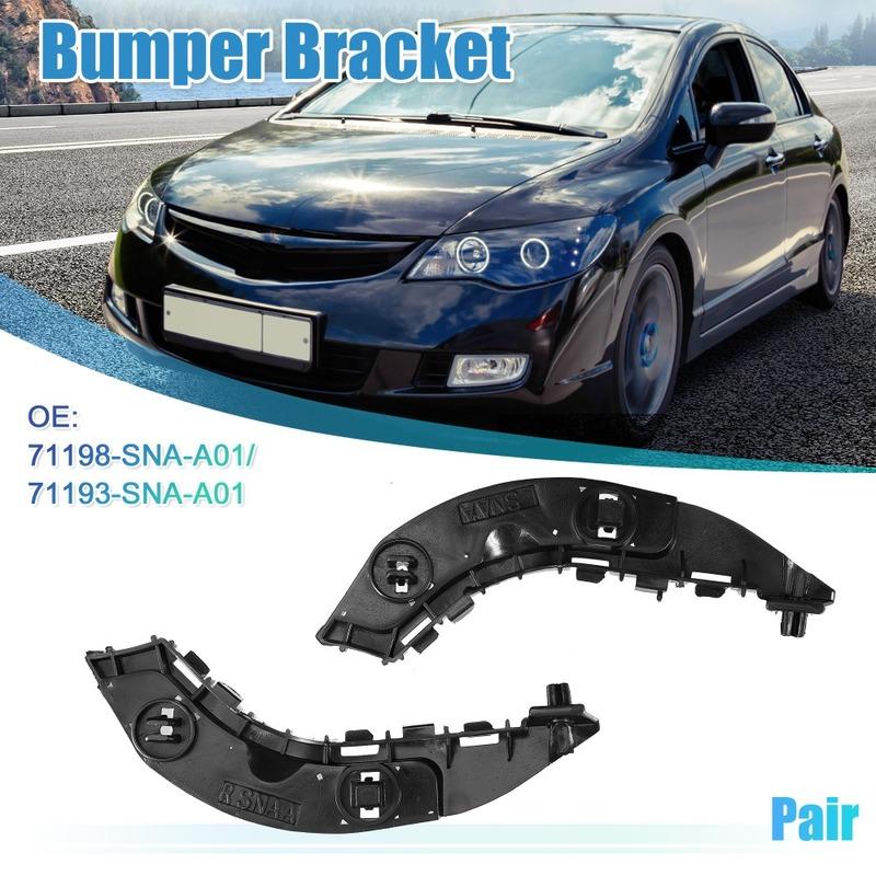 2Pcs Right+Left Car Front Bumper Bracket For Honda Civic 2006 2007 2008 2009 2010 2011 71198-SNA-A02 71193-SNA-A02