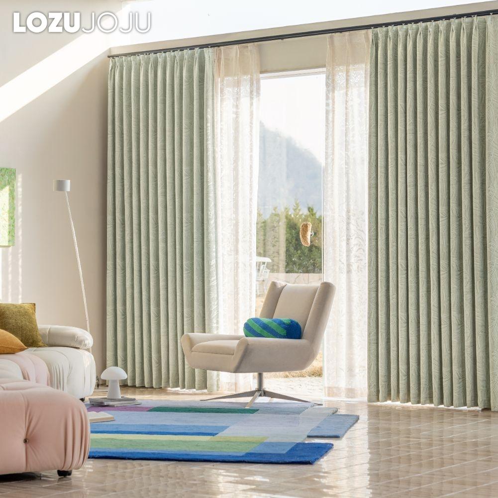 1 шт. LOZUJOJU Французские кремовые шторы Рельефные шторы Жаккардовые 95% светонепроницаемые шторы для спальни, гостиной, балкона, окна для домашнего декора