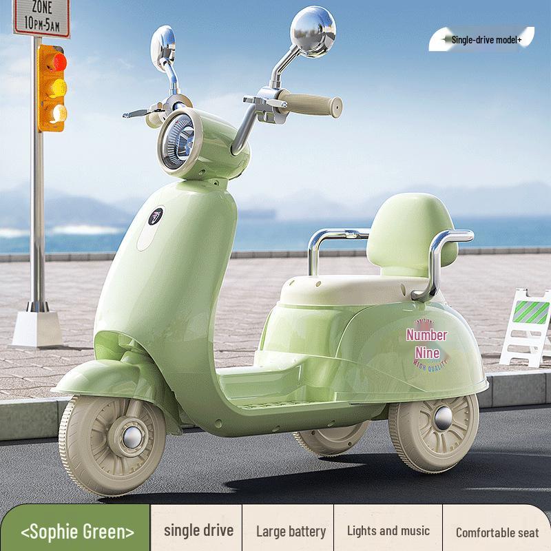 Детский электрический трехколесный велосипед 2024 года для мальчиков и девочек, возраст 3-12 лет, с большим запасом хода, можно толкать.